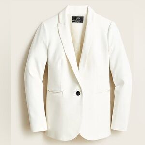 J Crew Women’s Parke Blazer in stretch linen blend White size 12